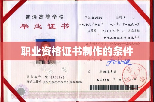 温县职业资格证书制作的条件