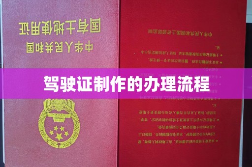 温县驾驶证制作的办理流程